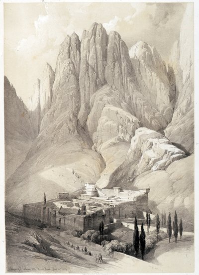Convento de Santa Catarina, desenho feito 19/02/1839 em "The Holy Land", Londres 1849. de David Roberts