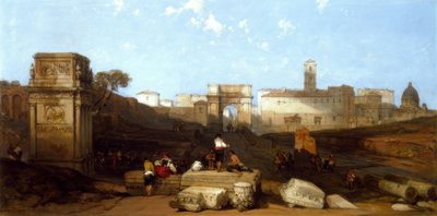 O Arco de Tito em Roma de David Roberts