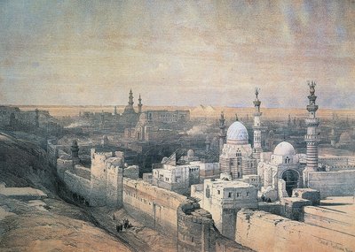 Egipto, Cairo, litografia de 1839 de David Roberts