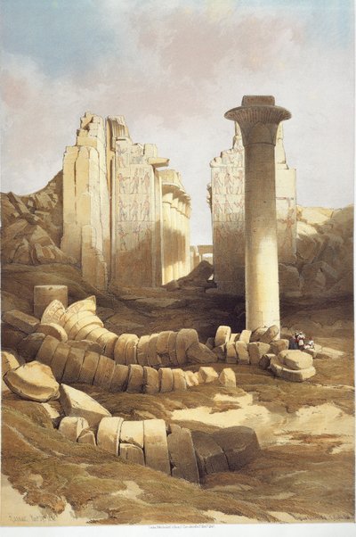 Egipto, Salão Pilar do Templo de Karnak, de David Roberts de David Roberts