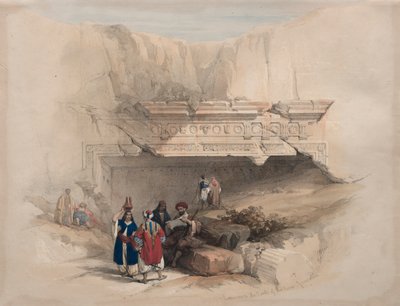 Entrada para os túmulos dos reis, Jerusalém, 1839. de David Roberts