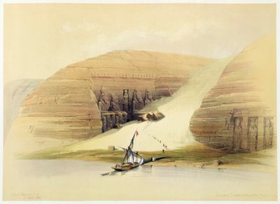 Templo escavado de Abu Simbel, Núbia, Egito, c1845 de David Roberts