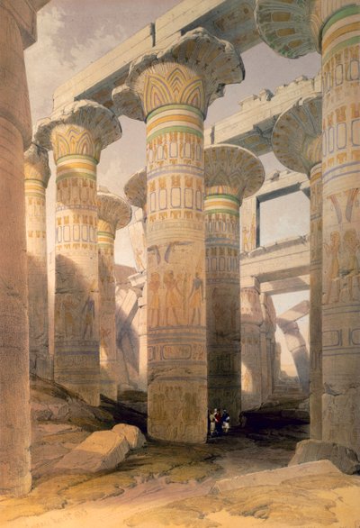 Salão das Colunas, Karnak, Egito, século XIX de David Roberts