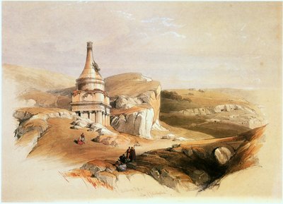 Na Terra Santa: Jerusalém, Vale do Cedron, Túmulo de Absalão ... (foto) de David Roberts