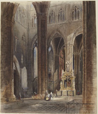Interior da Catedral de Amiens de David Roberts