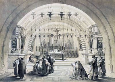 Interior da Igreja do Santo Sepulcro, Jerusalém de David Roberts