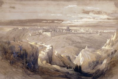 Jerusalém da estrada que leva a Betânia, de David Roberts