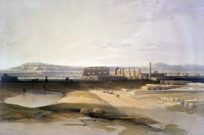 Karnak". Litografia de 1856 segundo David Roberts (1796-1864), artista e orientalista escocês. de David Roberts