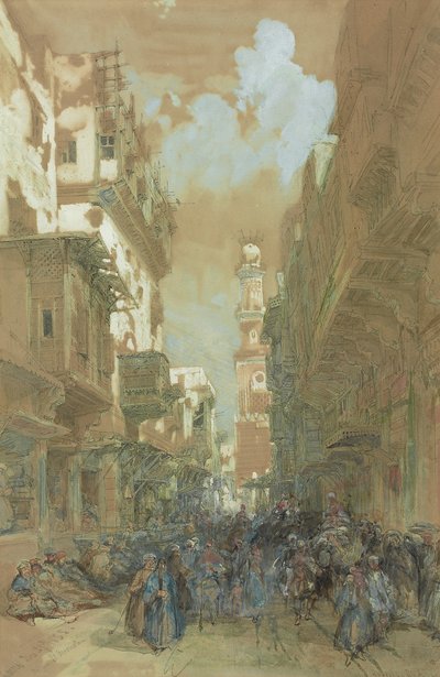 Mesquita El Mooristan, Cairo, Egito, 1838 de David Roberts