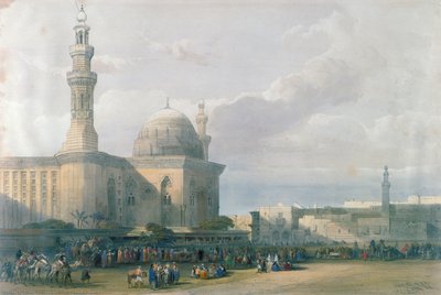 Mesquita do Sultão Hasan da Grande Praça de Rumeyleh, Cairo, do Egito e da Núbia, Vol. 3 de David Roberts