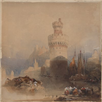 Oberwesel, às margens do Reno de David Roberts