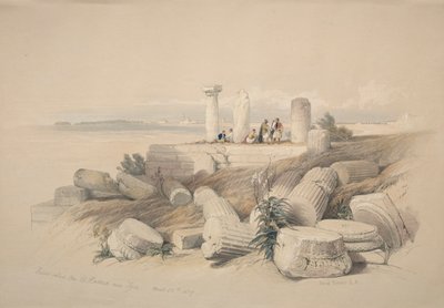 Ruínas chamadas Om El Hamed perto de Tiro, 1839. de David Roberts