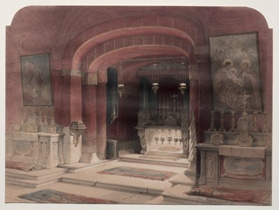 Santuário da Anunciação, Nazaré, 1839. de David Roberts