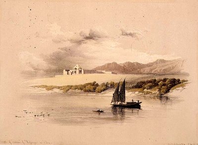 Templo de Amdda de Halsaya em Núbia, de "Egipto e Núbia", Vol.1 (litho) de David Roberts