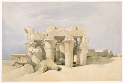 Templo de Sobek e Horuss em Kom Ombo, Egito, século XIX de David Roberts