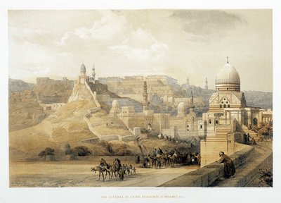 A Cidadela do Cairo, Palácio do Mehemet Ali em "The Holy Land", Londres 1849. de David Roberts