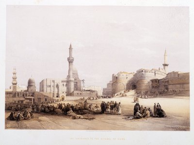 A Entrada da Cidadela do Cairo (Cairo) - em "The Holy Land" de David Roberts, Londres 1849 de David Roberts