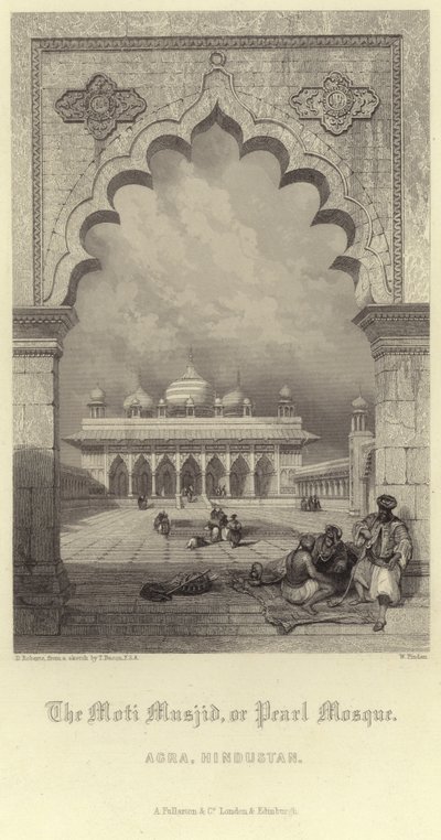 The Moti Musjid em Agra de David Roberts