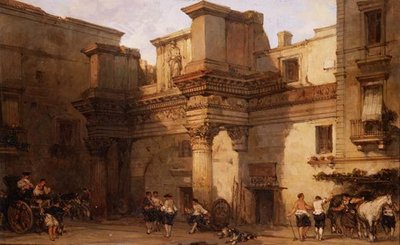 O Palácio de Minerva, Roma de David Roberts