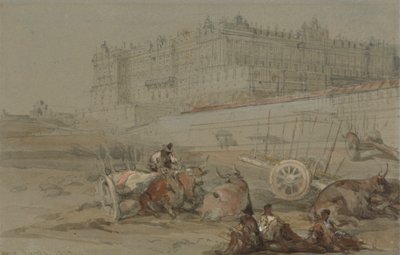 O Palácio Real, Madrid, 1832 de David Roberts