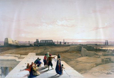 As ruínas de Karnak do oeste, século XIX de David Roberts
