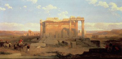 As ruínas do templo menor em Baalbeck de David Roberts