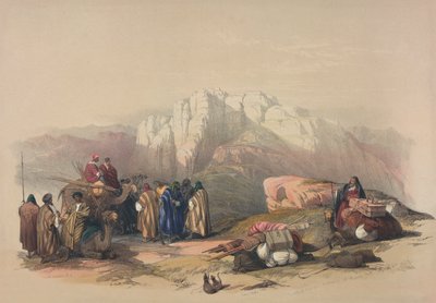 Túmulo de Arão, da "Terra Santa", gravado por Louis Haghe (1806-1885) de David Roberts