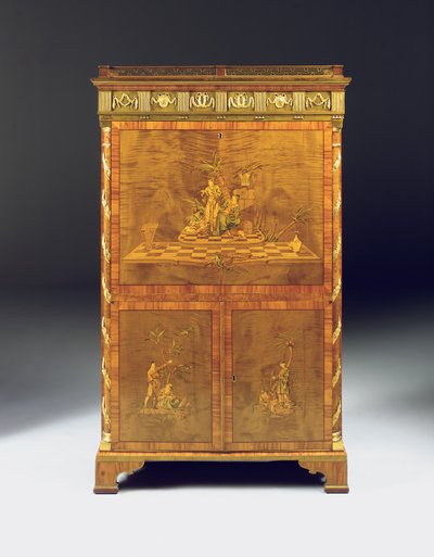 Secretária neoclássica com retalho, c.1775 de David Roentgen