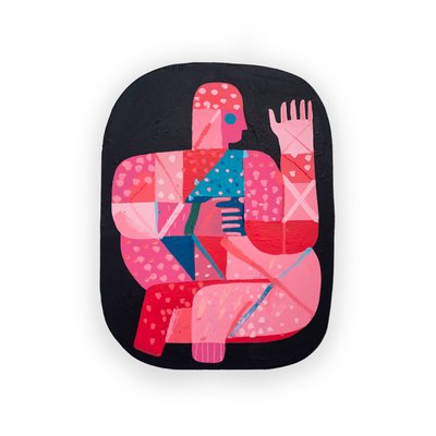 Nuclearus 2, 2023 (pintura e colagem) de David Shillinglaw