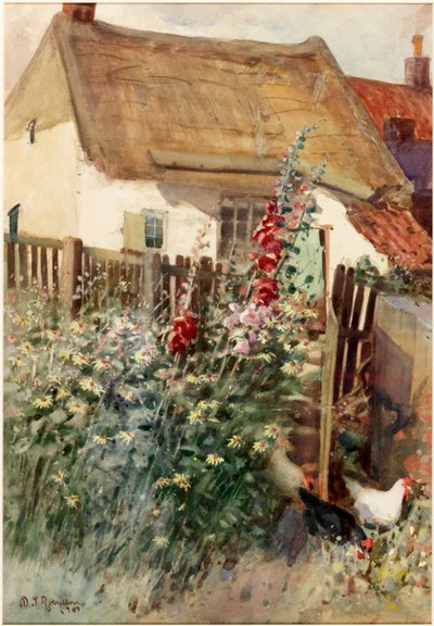 O Jardim (lápis e aguarela a bordo) de David T. Robertson
