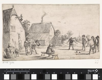 Agricultores jogam bocha Cenas de gênero ao ar livre (título da série) de David Teniers (II)