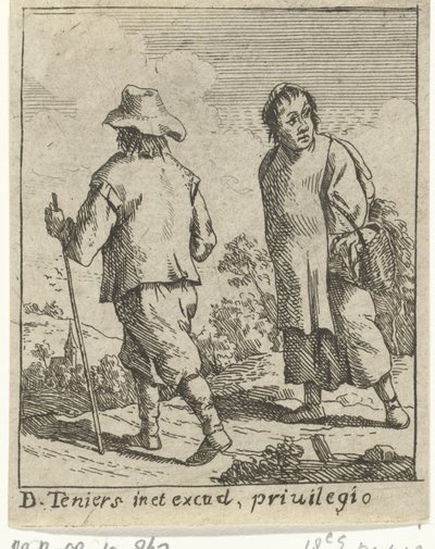 Um casal de agricultores na estrada de David Teniers (II)