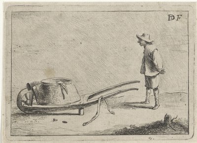 Homem em um carrinho de mão de David Teniers (II)