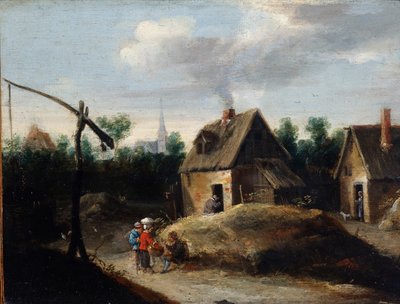 Paisagem campestre, século XVII de David Teniers the Younger