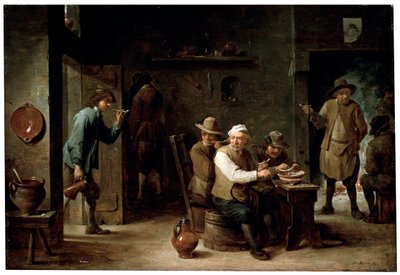 Em uma taberna, década de 1640 de David Teniers the Younger