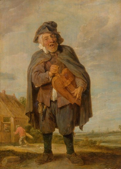 Fazer música com um realejo de David Teniers the Younger