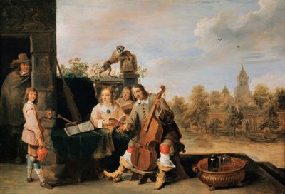 Auto-retrato com a Família, c. 1645 de David Teniers the Younger