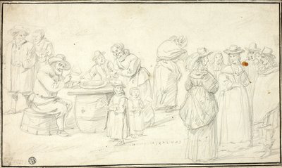 Estudo para o Country Festival perto de Antuérpia de David Teniers the Younger