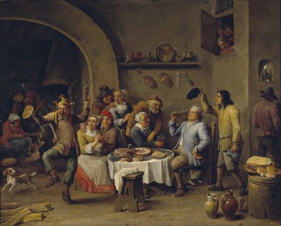 O rei do feijão A festa do rei do feijão de David Teniers the Younger