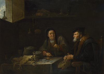 A parábola do rico tolo, 1648 de David Teniers the Younger