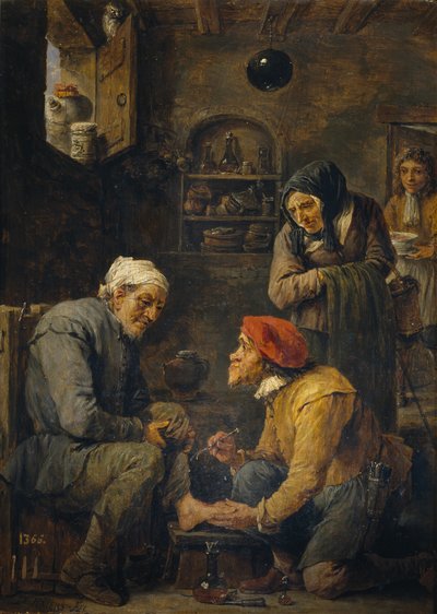 O Cirurgião, 1630-1640 de David Teniers the Younger