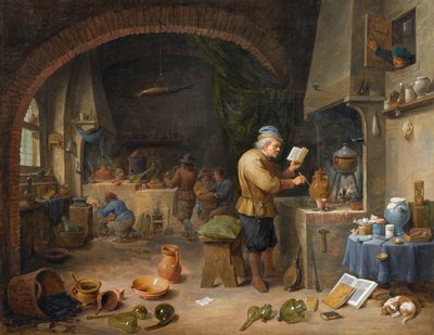 O alquimista de David Teniers the Younger