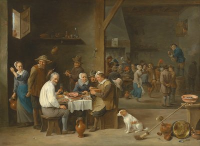 O jantar de fiambre de David Teniers the Younger