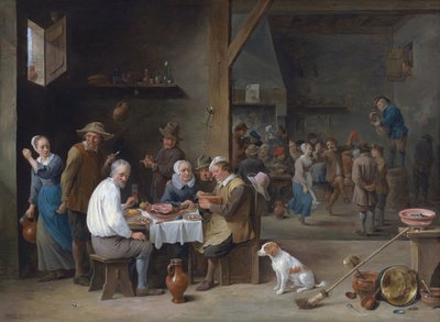 O jantar de fiambre de David Teniers the Younger
