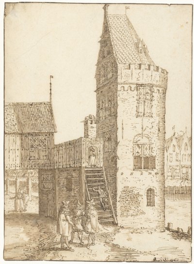 A torre Swijgh Utrecht em Amsterdã de David Vinckboons (I)