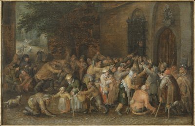 Distribuindo Alms, c.1610 de David Vinckeboons