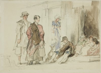 Figuras perto da porta de David Wilkie