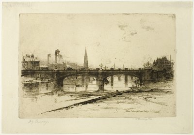 Albert, Railway e Victoria Bridges, placa seis do Clyde Set de David Young Cameron