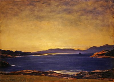 Noite, Firth of Lorn (óleo sobre tela) de David Young Cameron