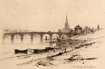 Ponte de Perth (gravura) de David Young Cameron